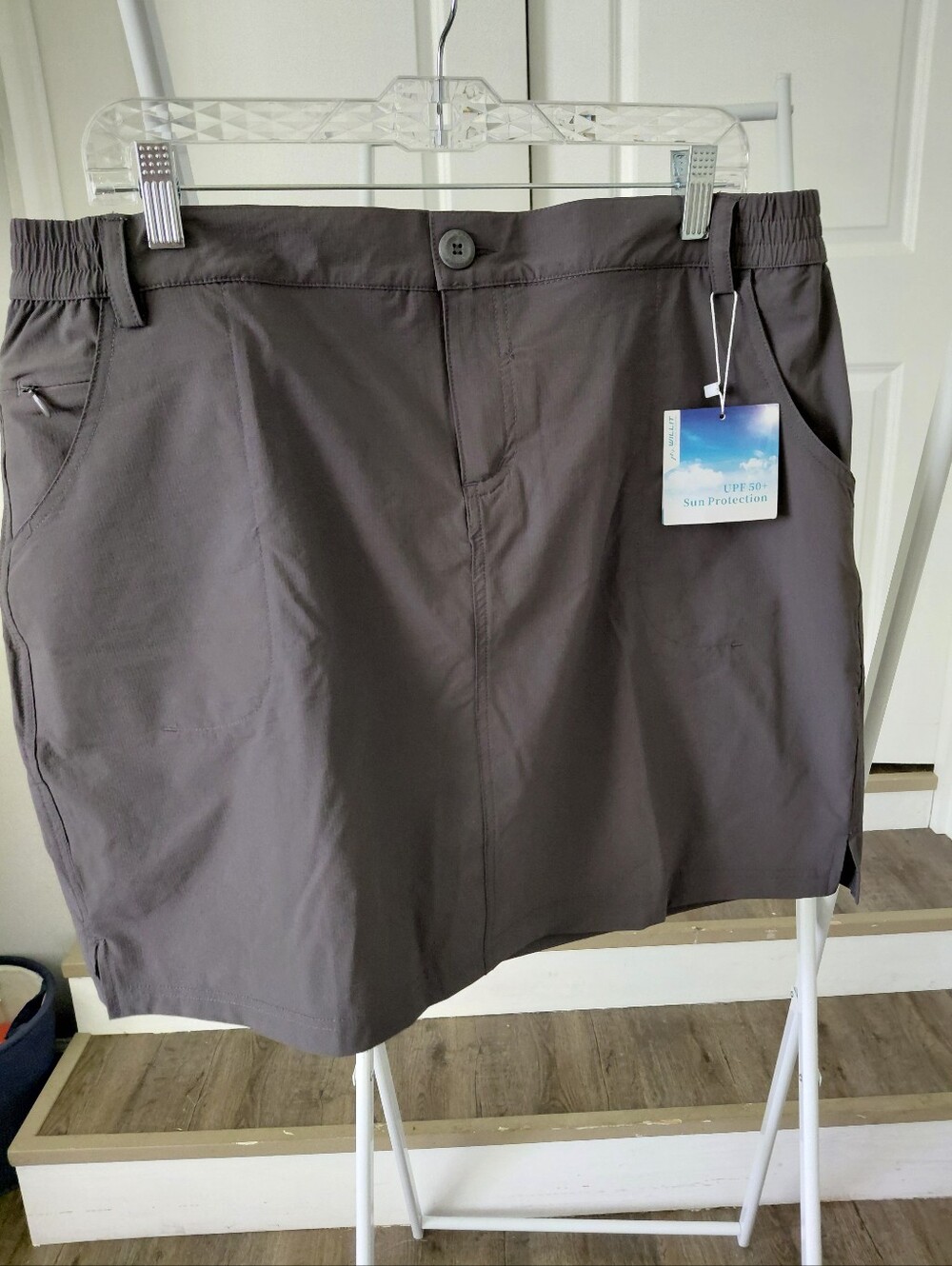 Willit Women’s Skorts Golf Casual Skirt Dark Gray UPF 50+ SZ XL NWT